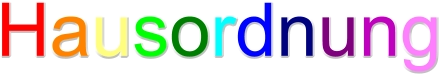 Hausordnung